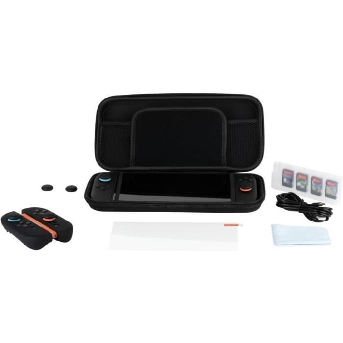 Pack D'accessoires Gaming - Nintendo Switch 2 - Housse - 4 Appuie-pouces - Verre Trempé - Boîtier 9 Jeux - Écouteurs