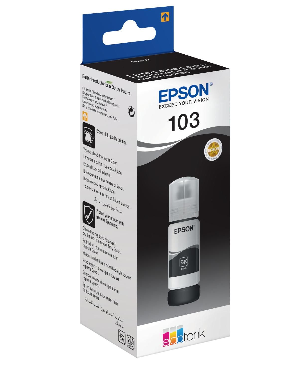 Epson Ink 103 Black Schwarz (c13t00s14a)