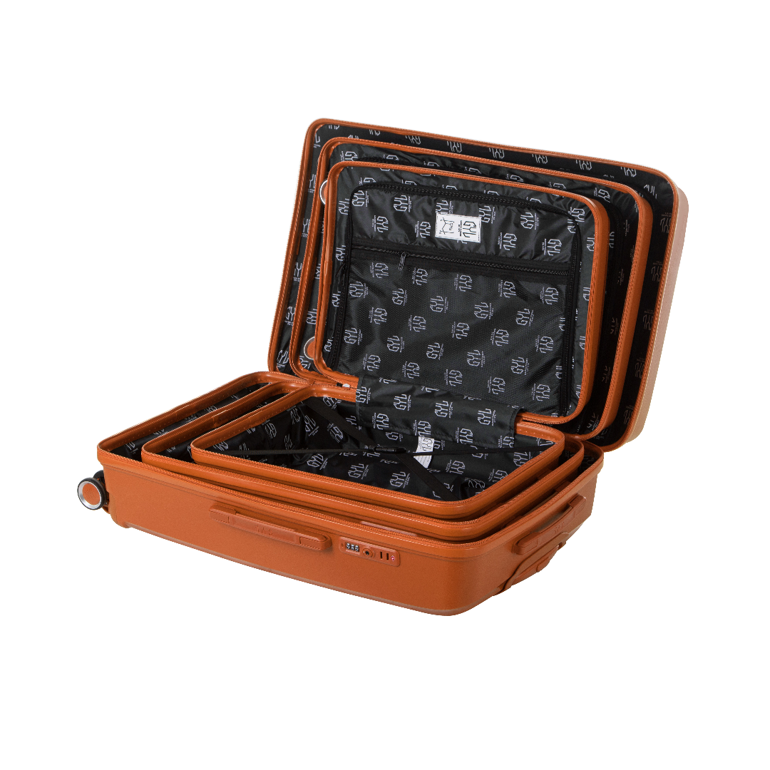 Set De 3 Valises Rigides Orange Pp5 (tailles S, M, L)