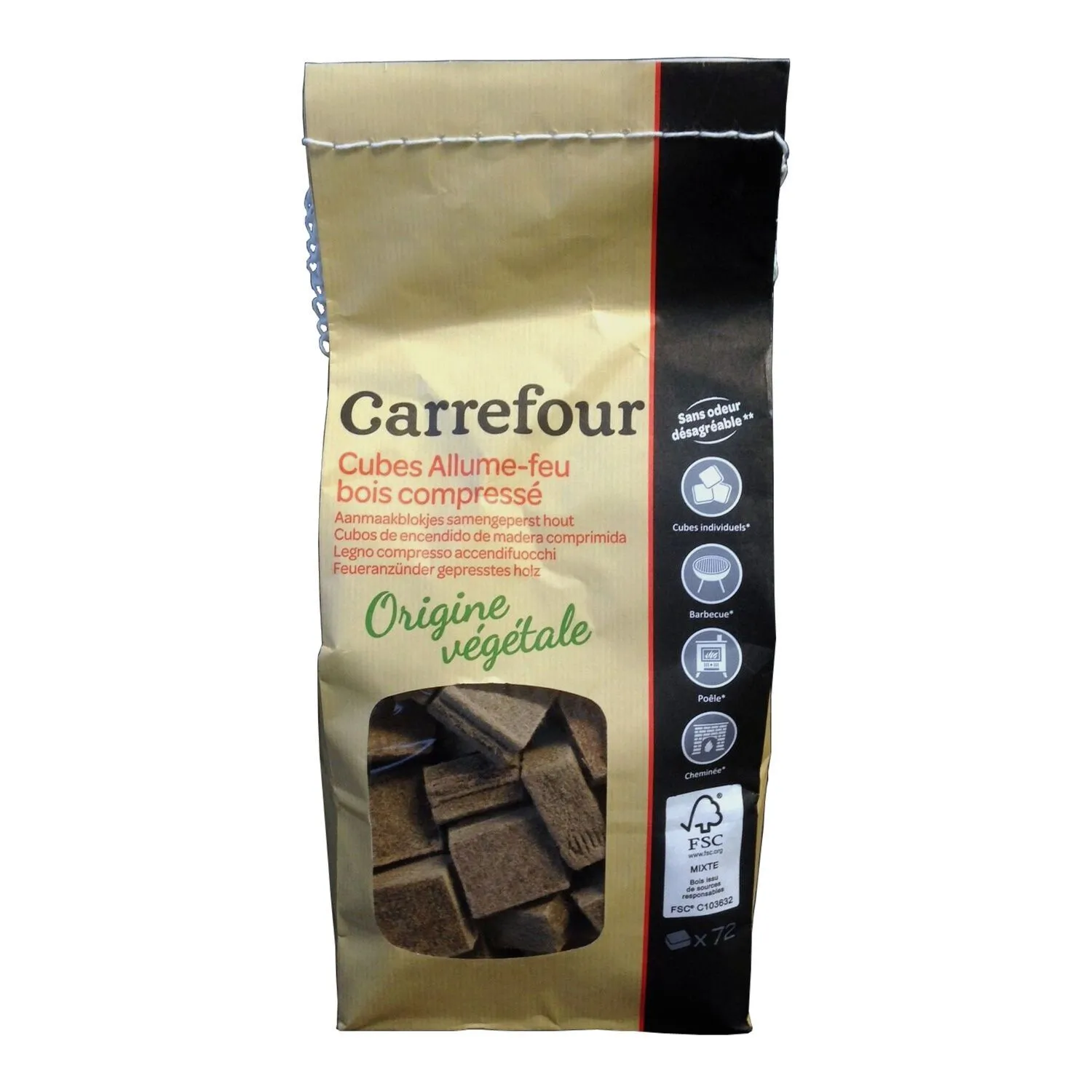 Product Image for Allume-feu bois compressé CARREFOUR