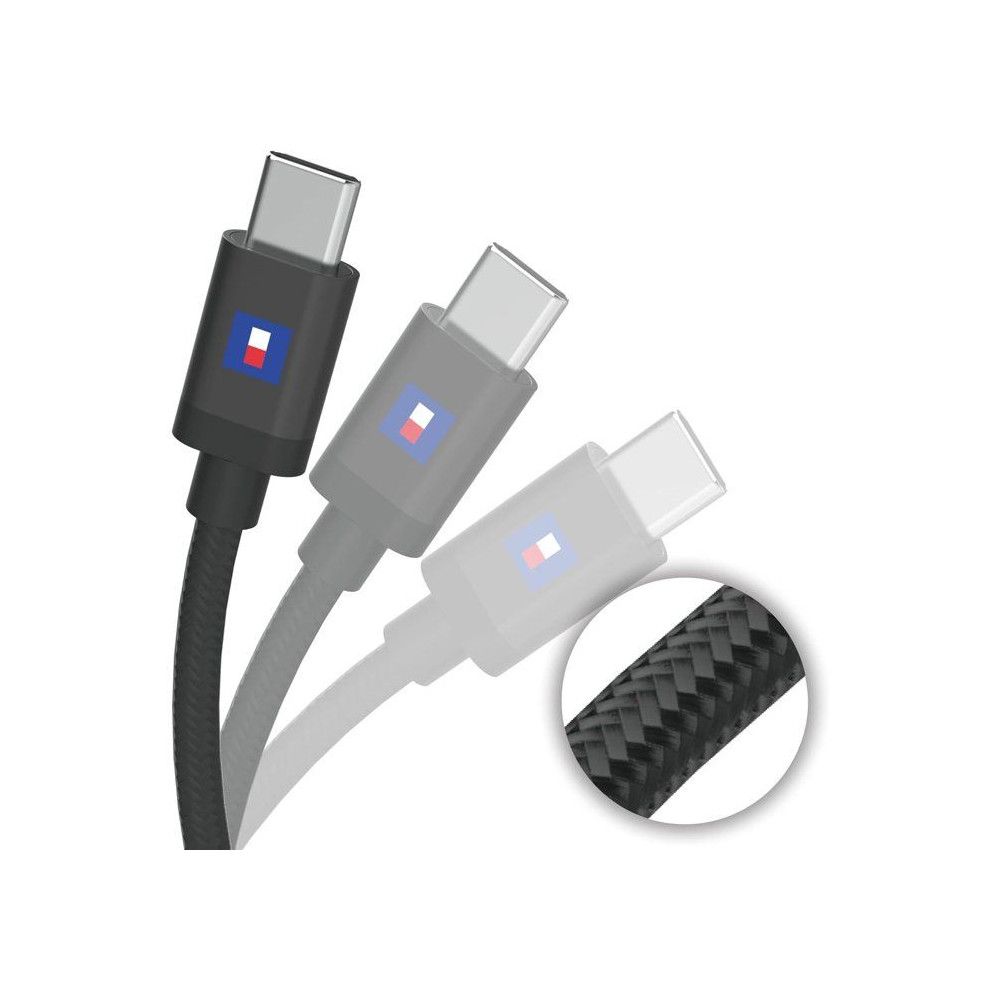 Câble De Charge Usb-c 3 M Tressé Nylon Noir Hori
