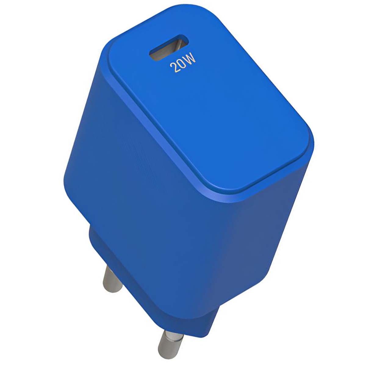 Pack Chargeur Secteur Usb-c 20w Power Delivery 2.0 Avec Câble Usb-c 1.5m Bleu Jaym