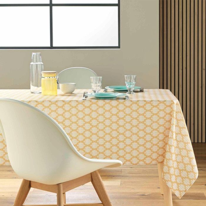 Nappe Antitache Imprimé "davia" 145x240cm Jaune