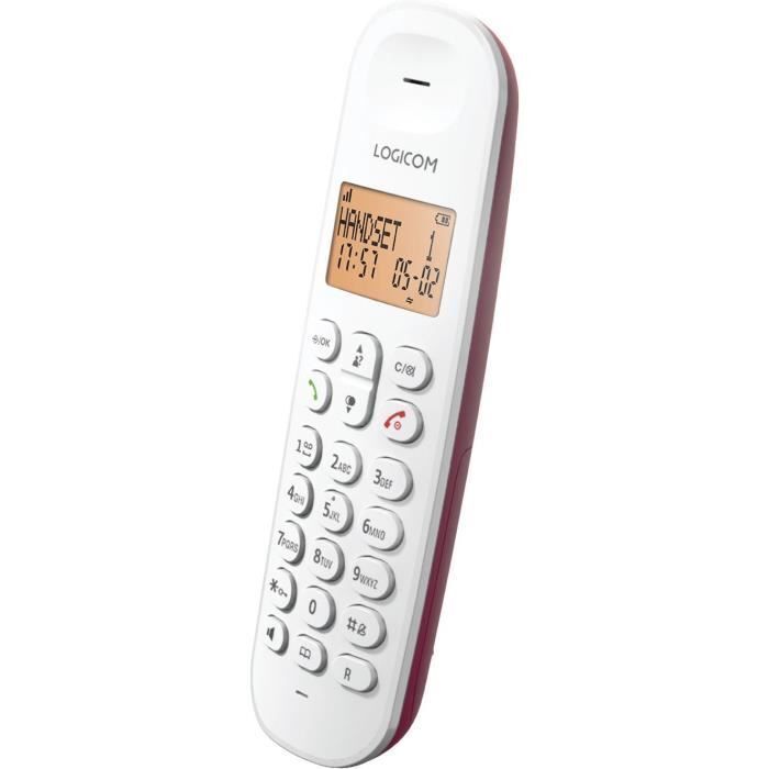 Téléphone Fixe Sans Fil - - Dect Iloa 150 Solo - Framboise - Sans Répondeur