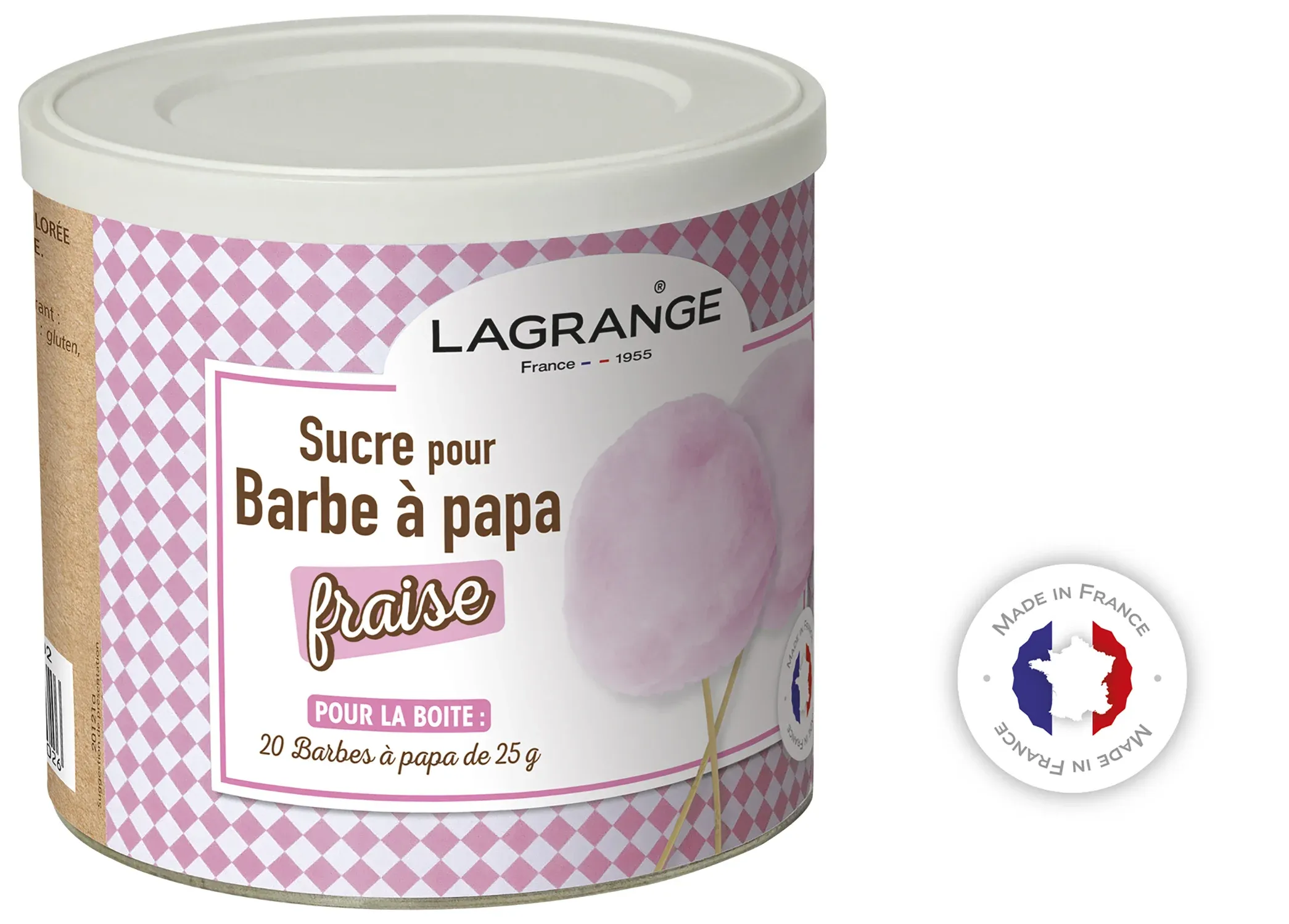 Sucre barbes à papa 380007 Sucres - barbe à papa - Fraise LAGRANGE