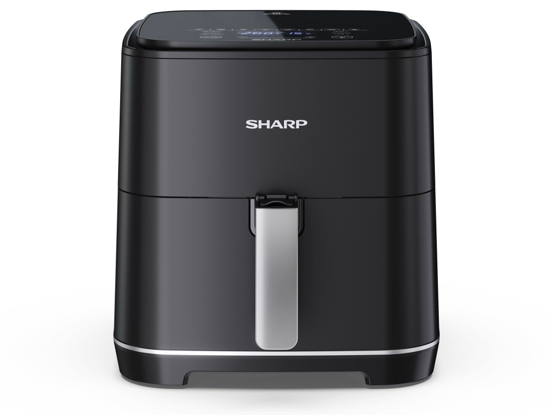 Sharp Af-gs552ae-b Unique 5,5 L Autonome 1650 W Friteuse D’air Chaud Noir, Argent