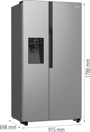 Réfrigérateur américain – 566 L – Inox – NoFrost – Distributeur eau & glaçons