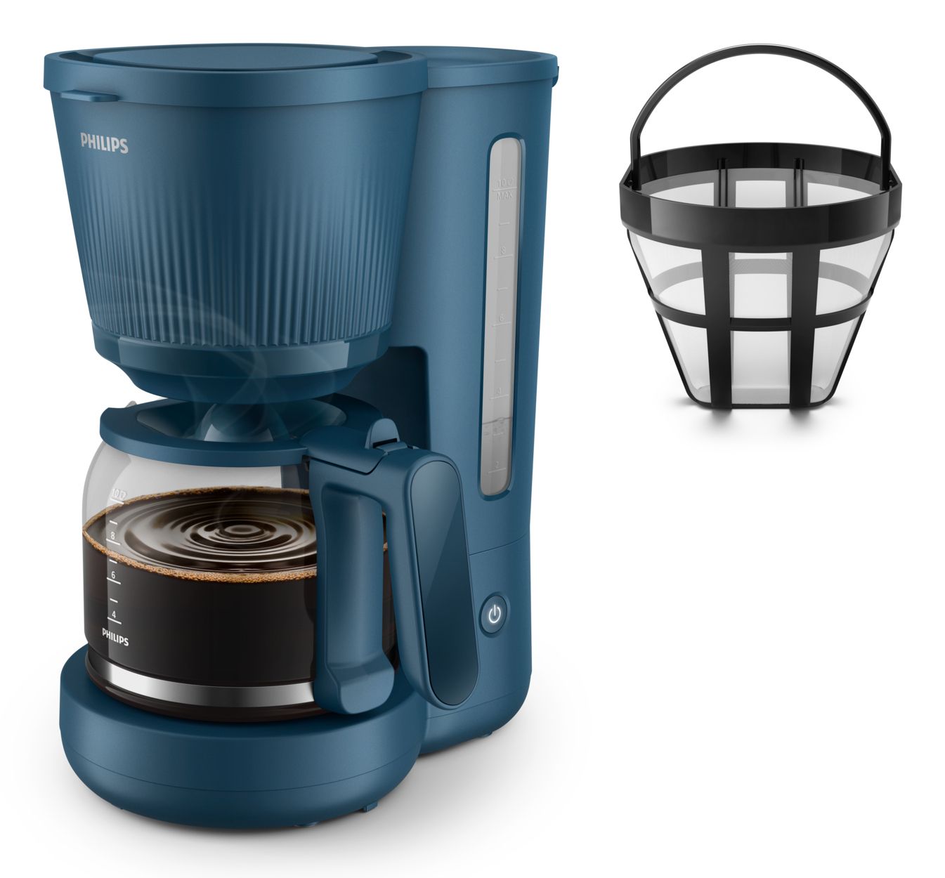Cafetiere Filtre Philips Hd7411 70 Serie 3000 1,2l Bleu