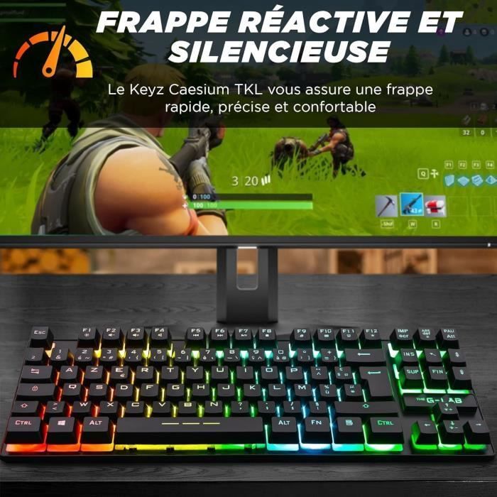 Clavier Gamer - Keyz Caesium Tkl - Rgb - Filaire - Azerty - Noir