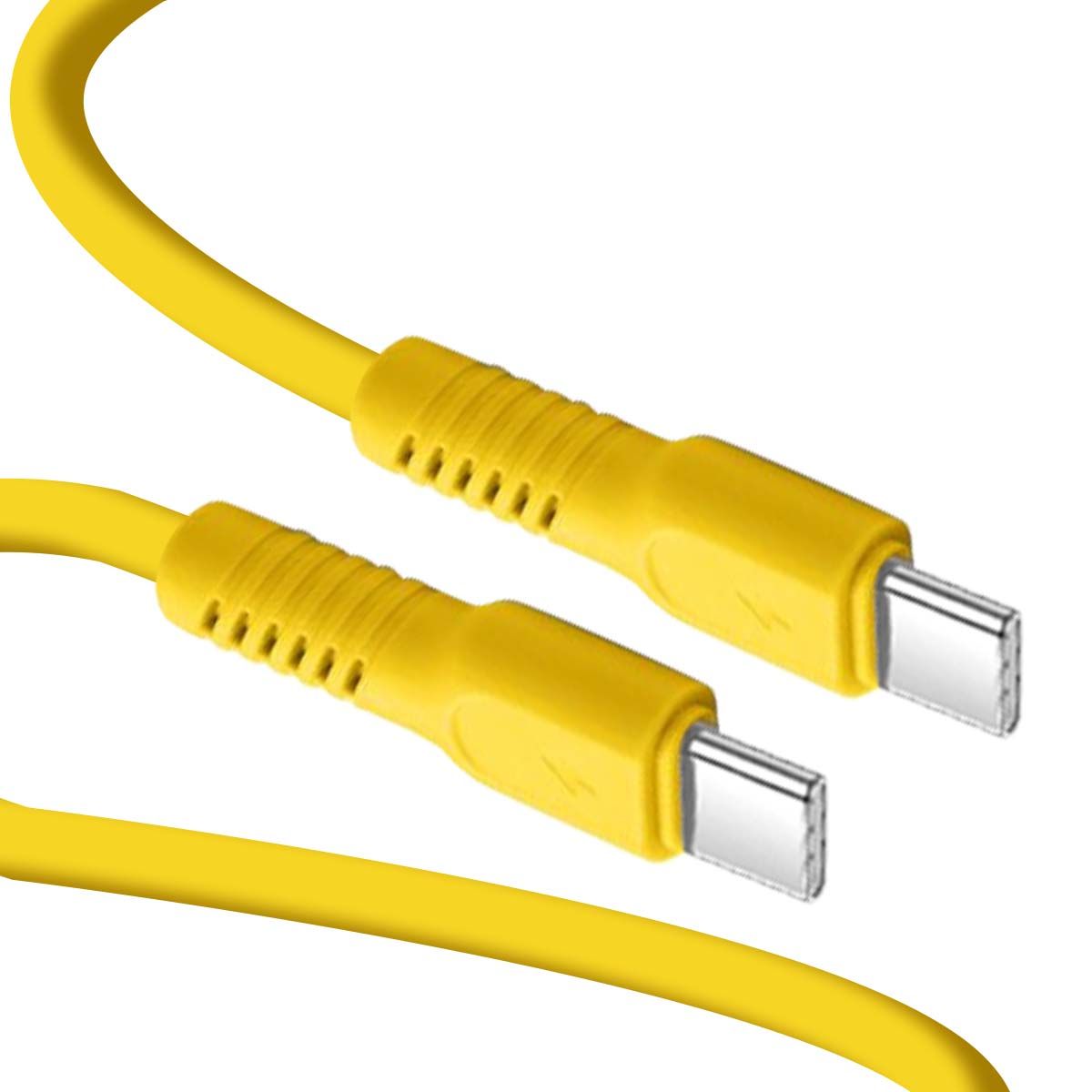 Câble De Charge 3a Et Synchro Usb-c Vers Usb-c 60w 1,8m Jaune Forever