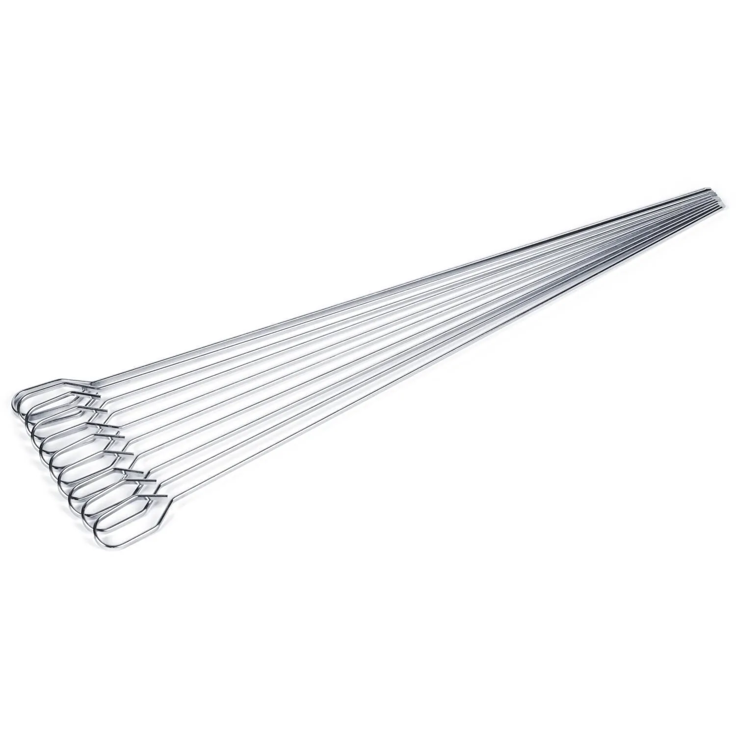 Product Image for Lot de 10 Piques à Brochettes Métal 41cm pour Barbecue HYBA