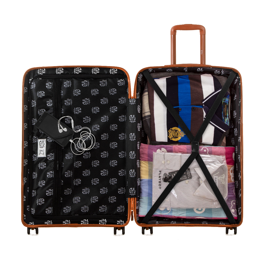Set De 3 Valises Rigides Orange Pp5 (tailles S, M, L)
