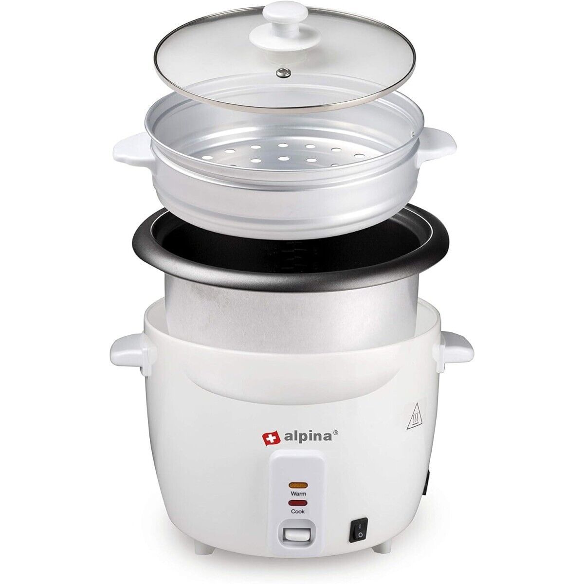 Cuiseur À Riz 1.8l 700w Cuiseur Vapeur Rice Cooker Gobelet Mesure + Spatule À Riz Alp