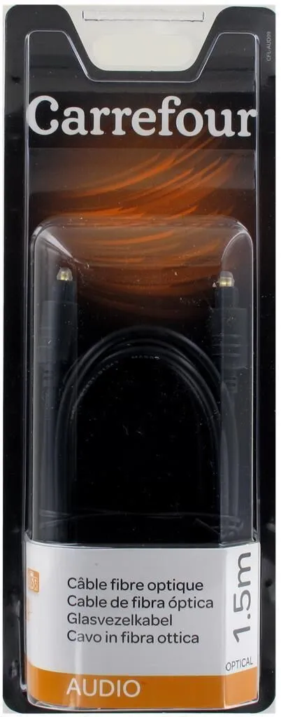 Product Image for Câble fibre optique - CFL-AUD09 - Noir CARREFOUR