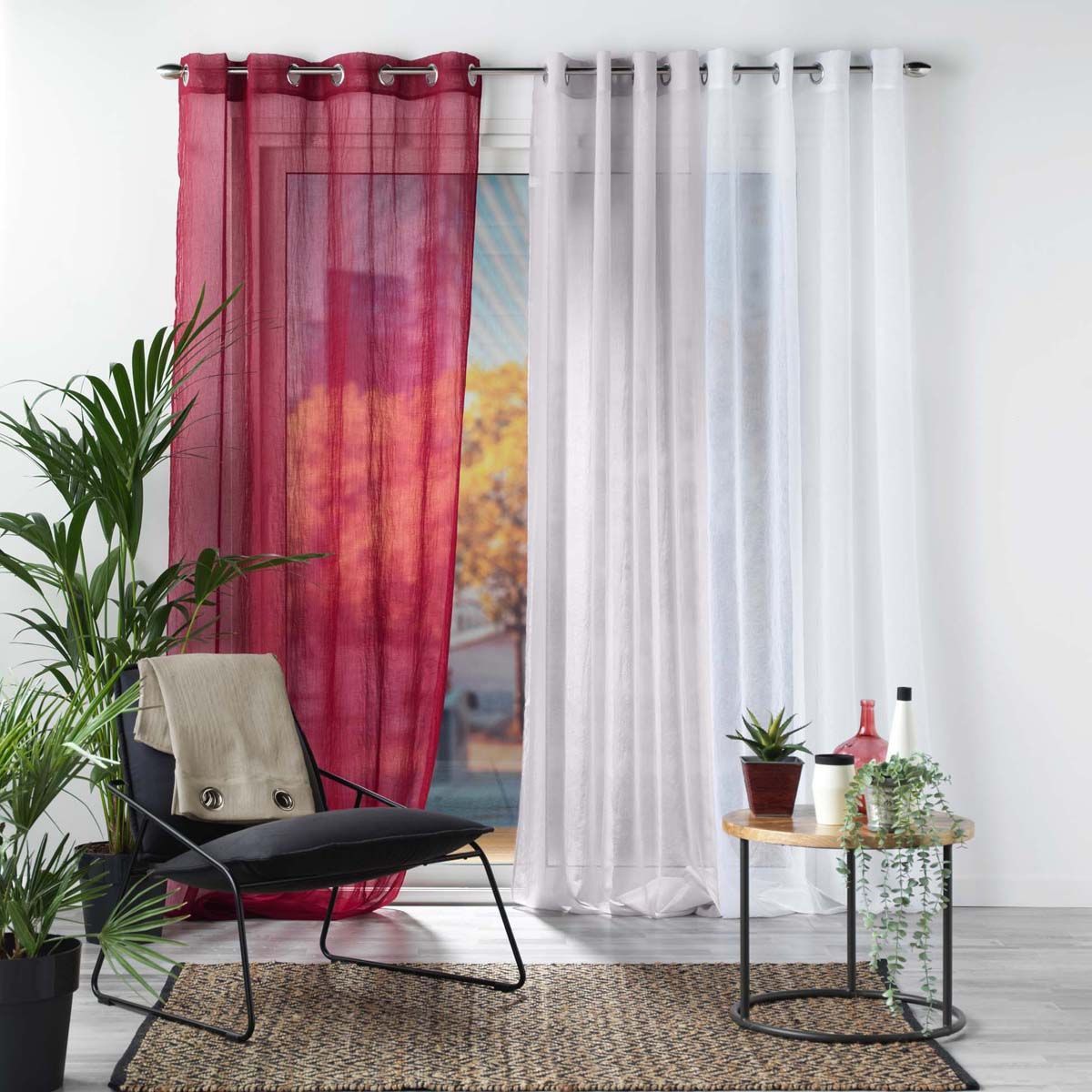 Rideau Voilage Étamine "telma" 140x240cm Jaune