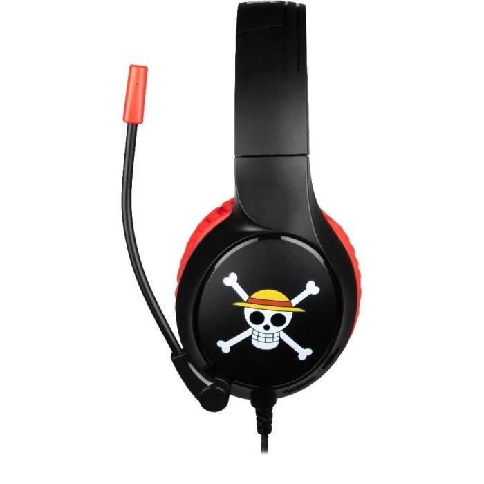 Casque Gaming Filaire - One Piece - Pc, Ps4, Ps5, Switch Et Xbox - Microphone - Câble 1,5 M - Prise Jack 3,5 Mm - Luffy