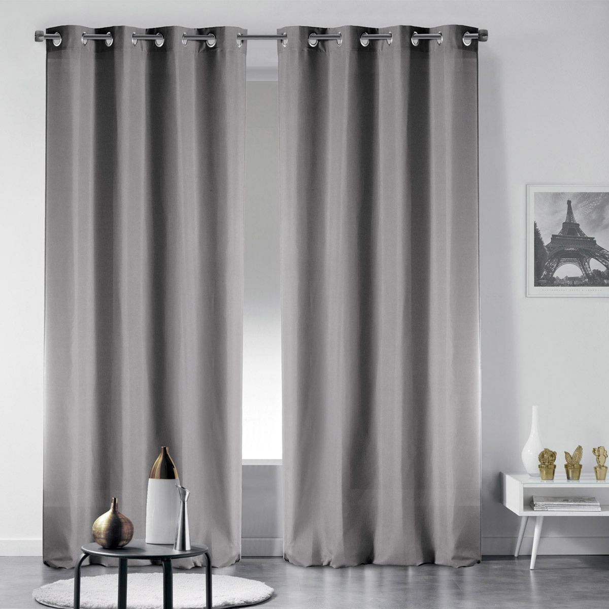 Rideau Occultant "noche" 135x240cm Gris Perle