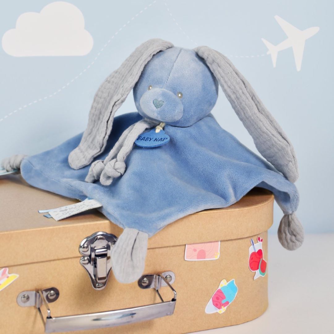 Doudou plat lapin - Baby Nat' Bleu