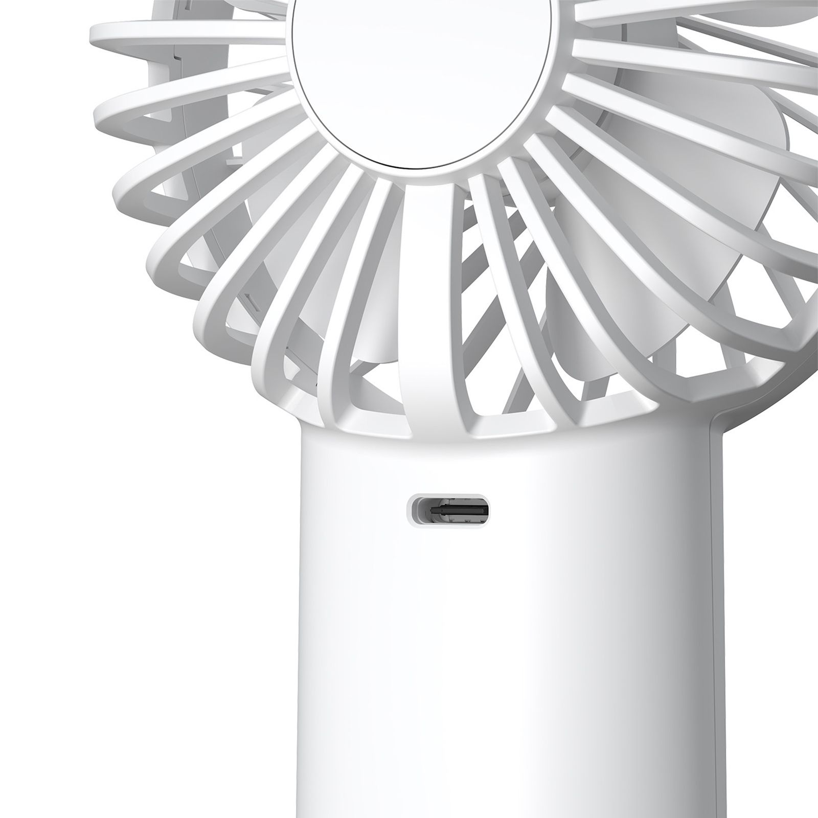 Ventilateur Portable 2 En 1 Batterie 4000mah Charge Usb-c Torche Blanc Akashi