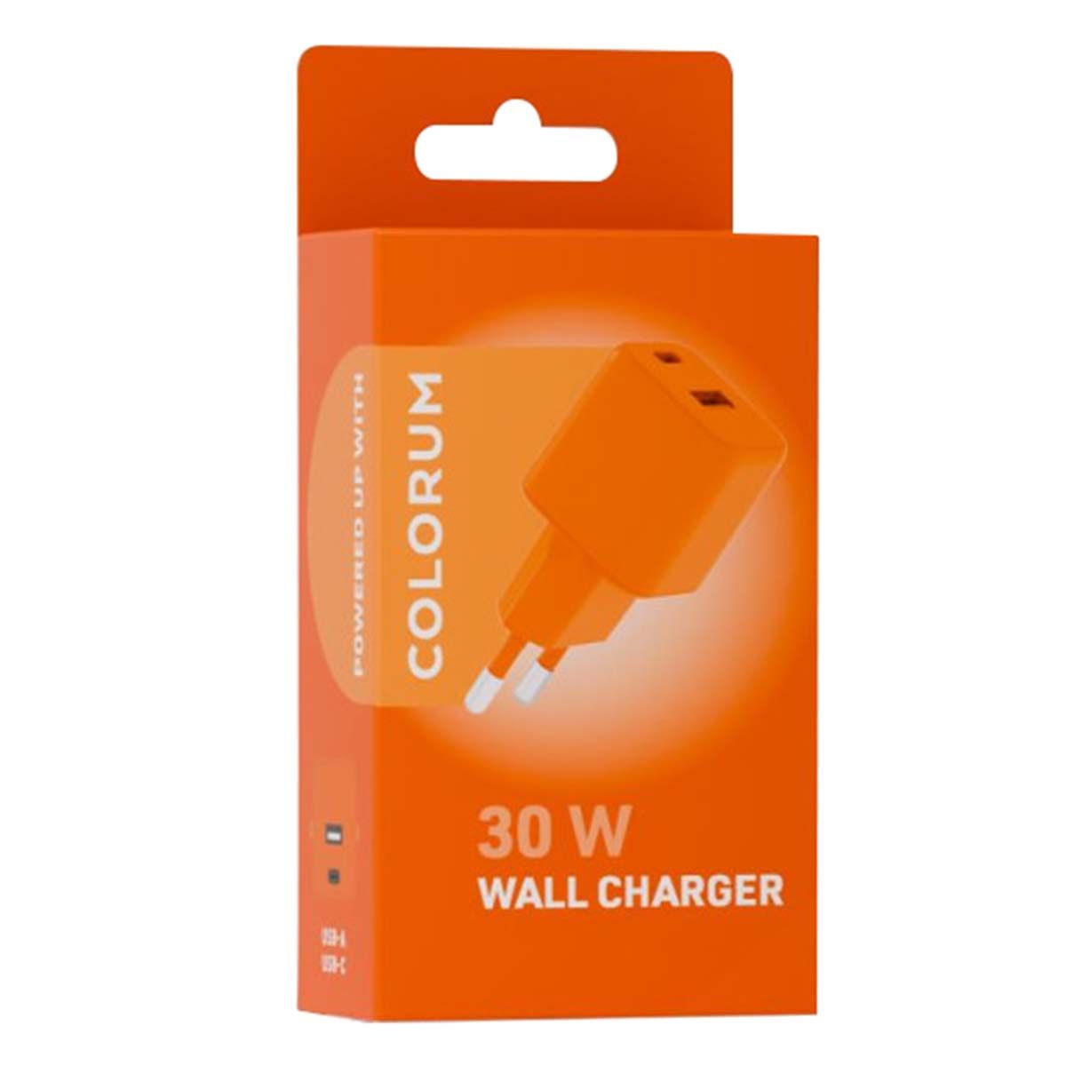 Chargeur Secteur Rapide Usb-a 18w Qc / Usb-c 30w Pd Compact Gan Orange Forever