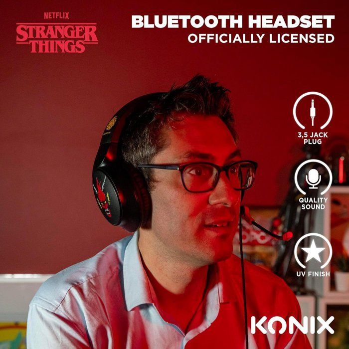 Casque Gaming Circum-aural - Filaire - Stranger Things - Pc, Ps5, Switch 2 Et Xbox - Microphone - Câble 1,5 M