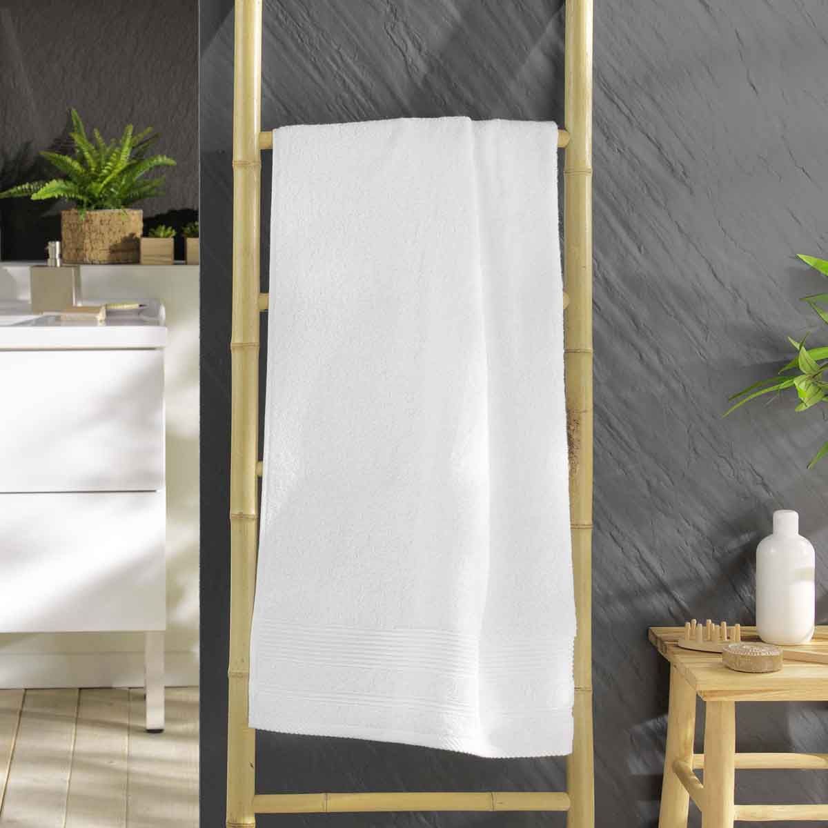 Drap De Douche "tendresse" 70x130cm Blanc