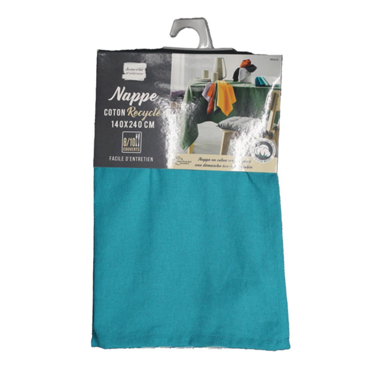 Nappe Rectangulaire "mistral" 140x240cm Émeraude