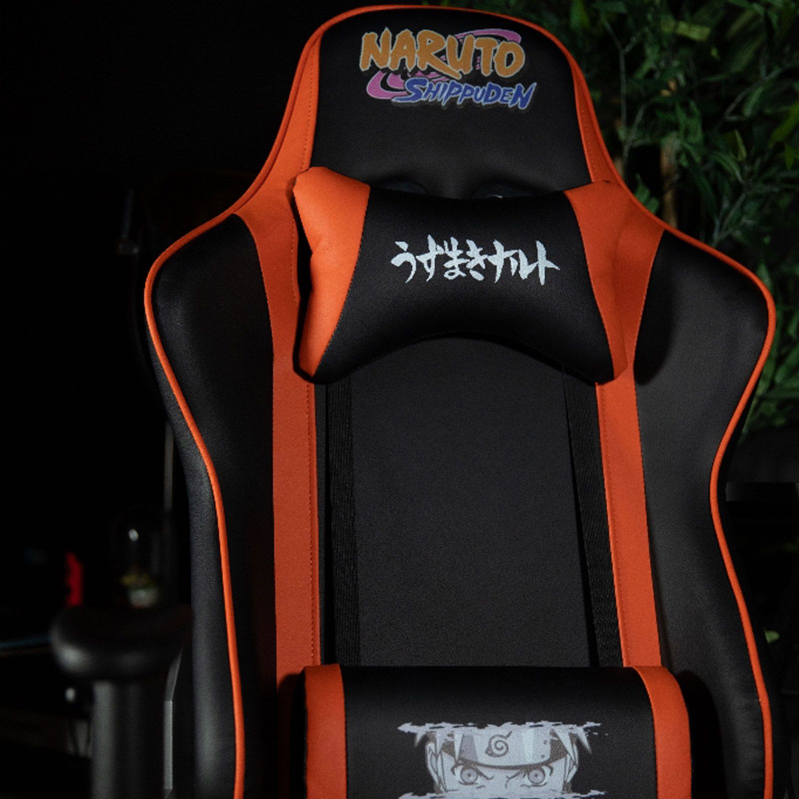Konix Naruto Premium Gaming Chair Siège De Jeu Sur Pc Siège Rembourré Noir, Orange