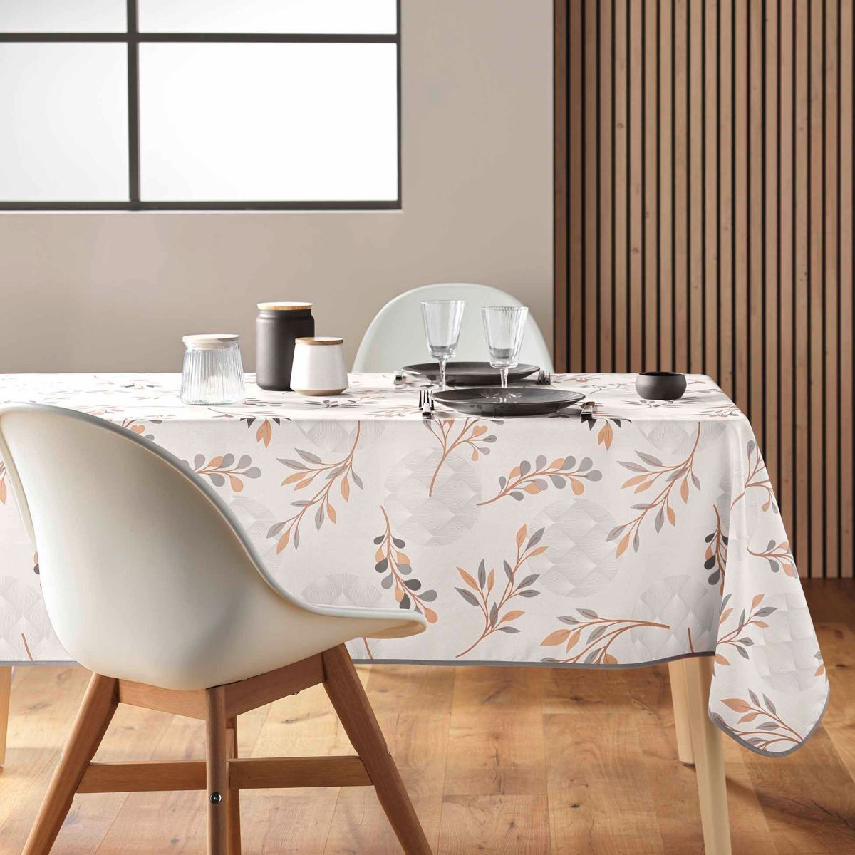 Nappe Antitache Imprimé "manola" 150x240cm Naturel