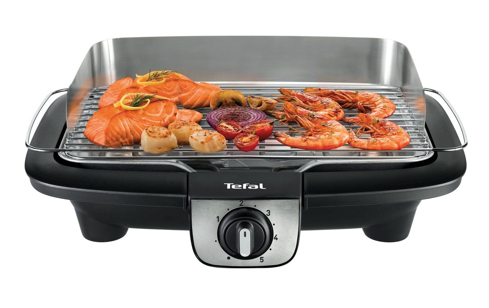 Barbecue Electrique Table Horizontal Tefal Acier Noir 34.9 X 46.6 X 10.6 Cm