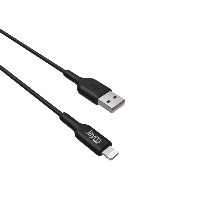 Câble De Charge Et Synchronisation De Donnée Usb Vers Lightning Mfi 2,4a 1m Noir Jaym