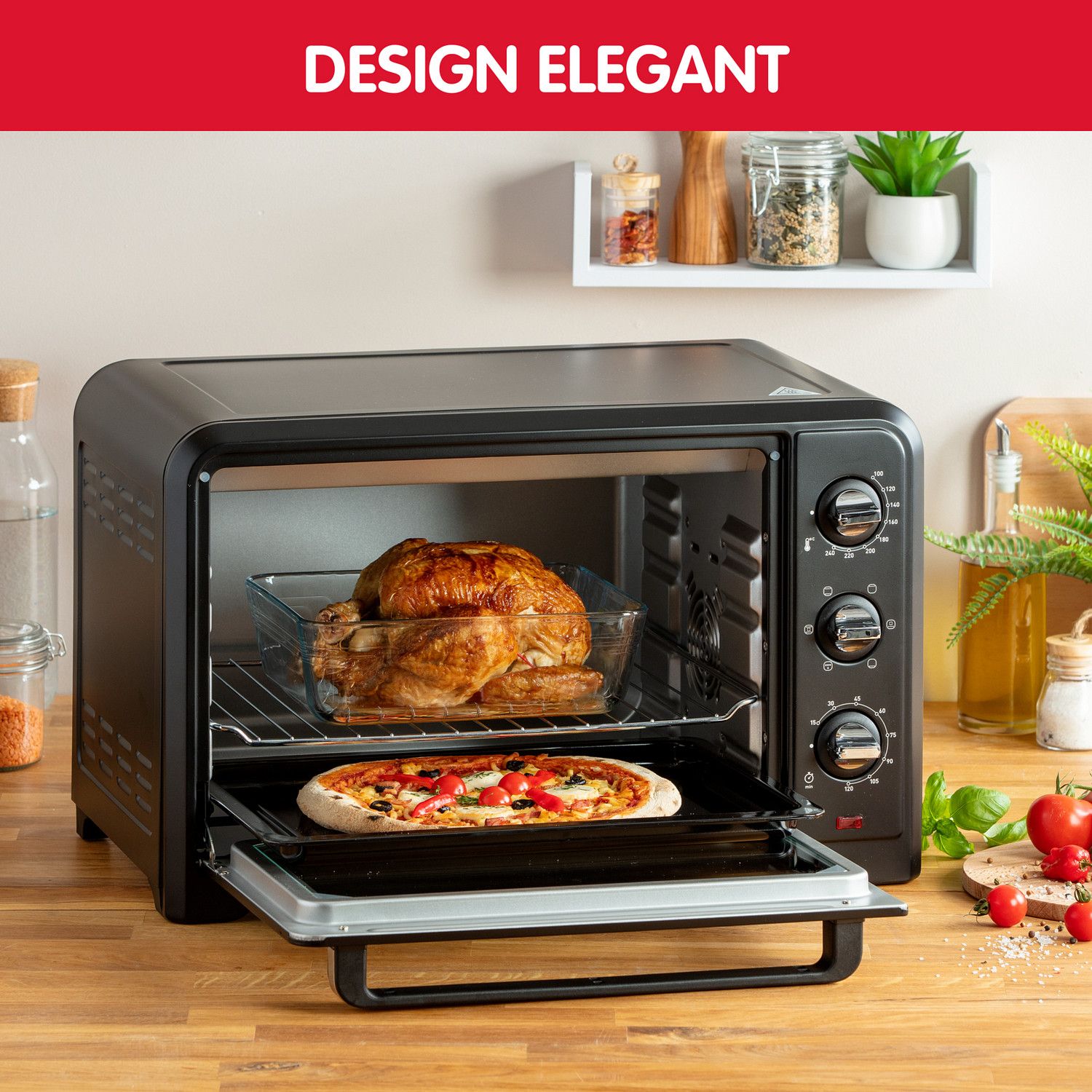 Mini four Optimo 6 Modes de Cuisson OX464810 MOULINEX