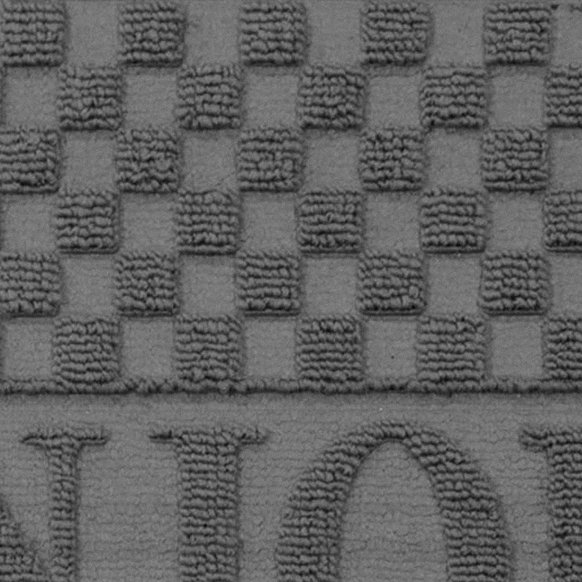 Tapis D'entrée Demi-lune "bonjour" 45x75 Cm Gris