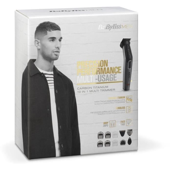 Babyliss Mt727e Tondeuse Multifonction10 In 1 Carbon Titanium