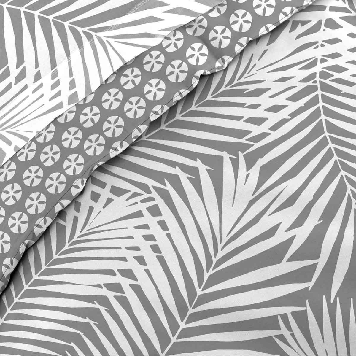 Housse De Couette "botania" 140x200cm Gris