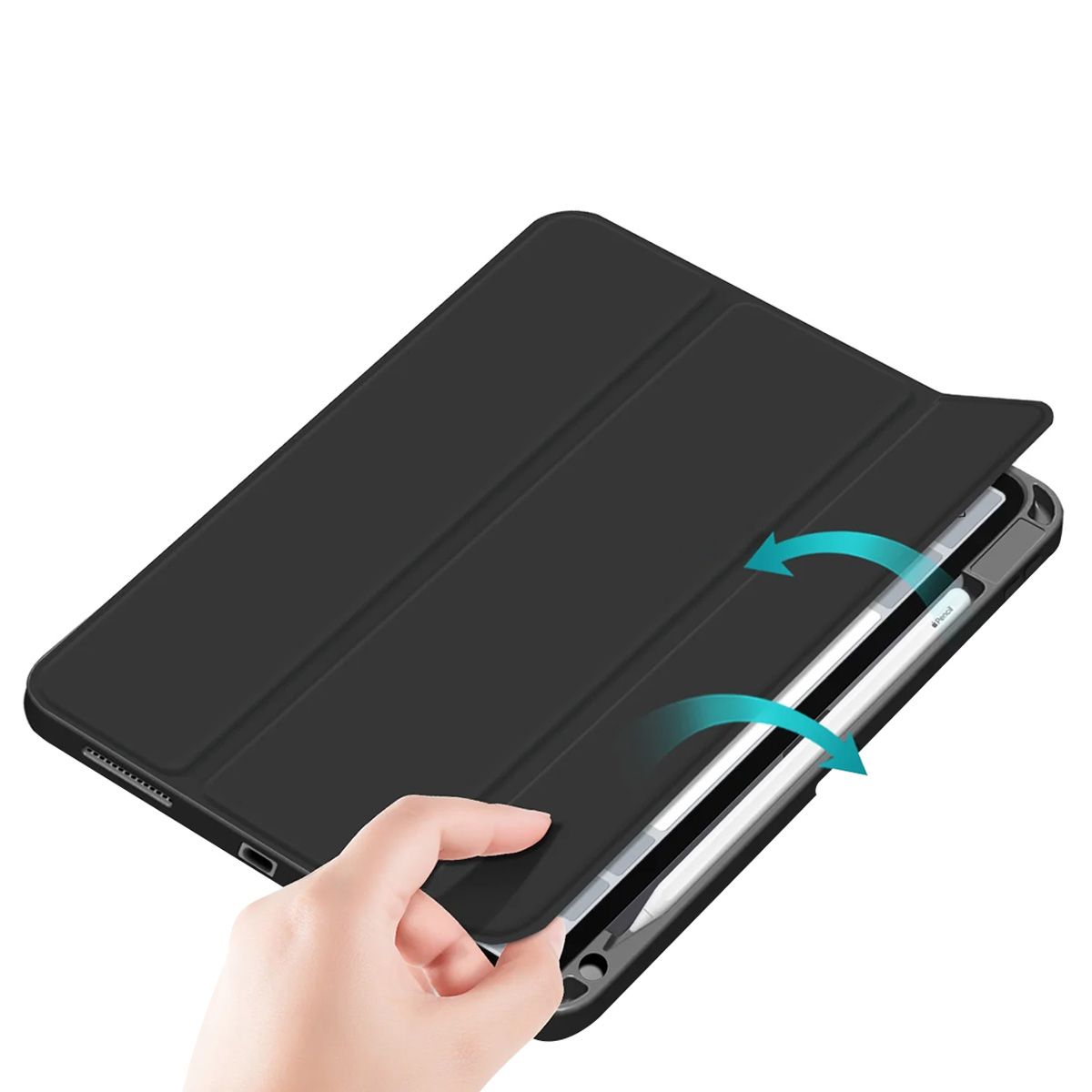Étui Pour Ipad 10.9" (2022-2023) Folio Renforcé À Fonction Support Magnétique Noir Eiger