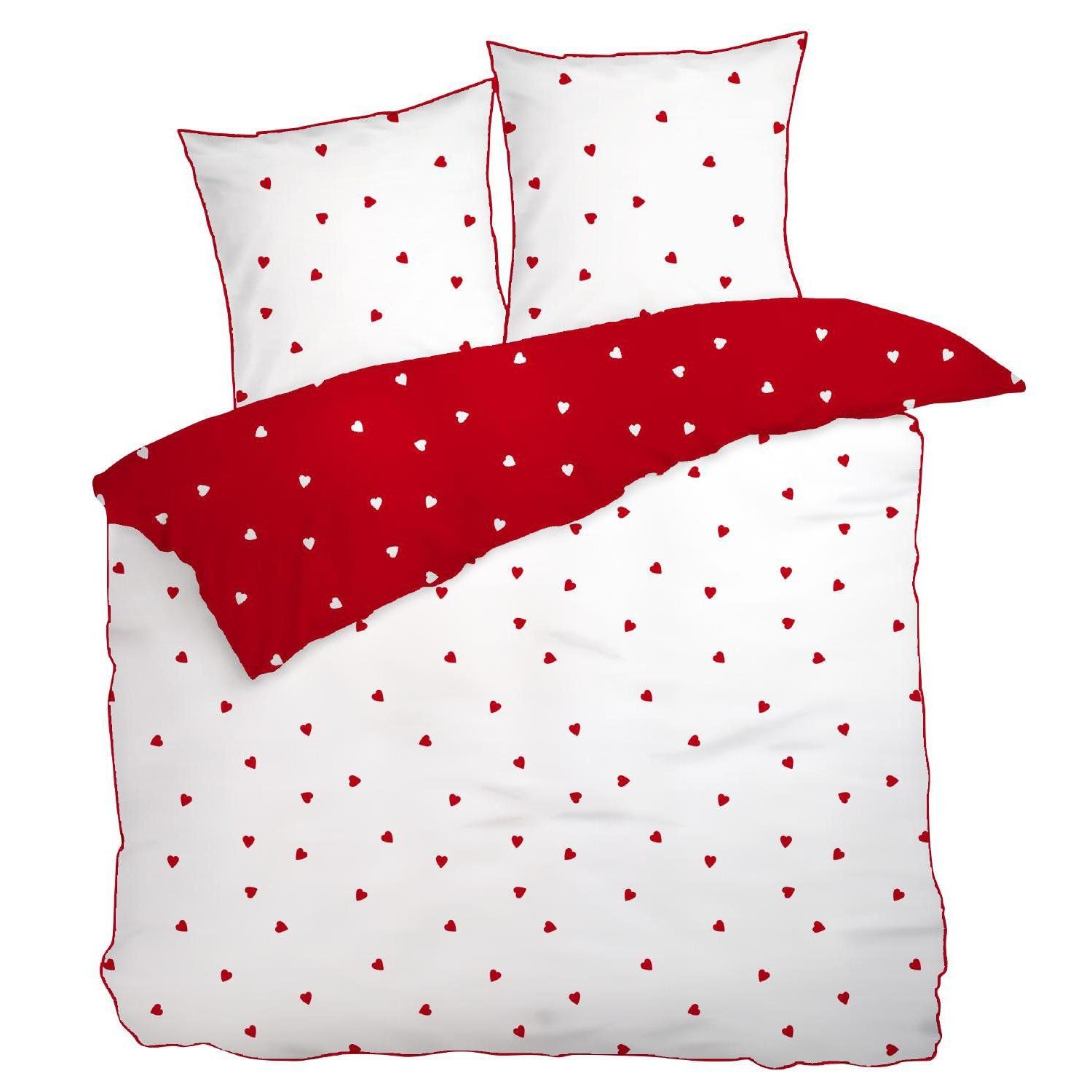 Parure de lit 140x200cm Rouge + 1 taie d'oreiller 65x65cm Eden TEX HOME