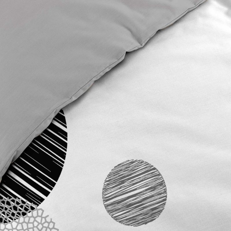 Parure De Lit 2 Pièces "stormi" 140x200cm Noir