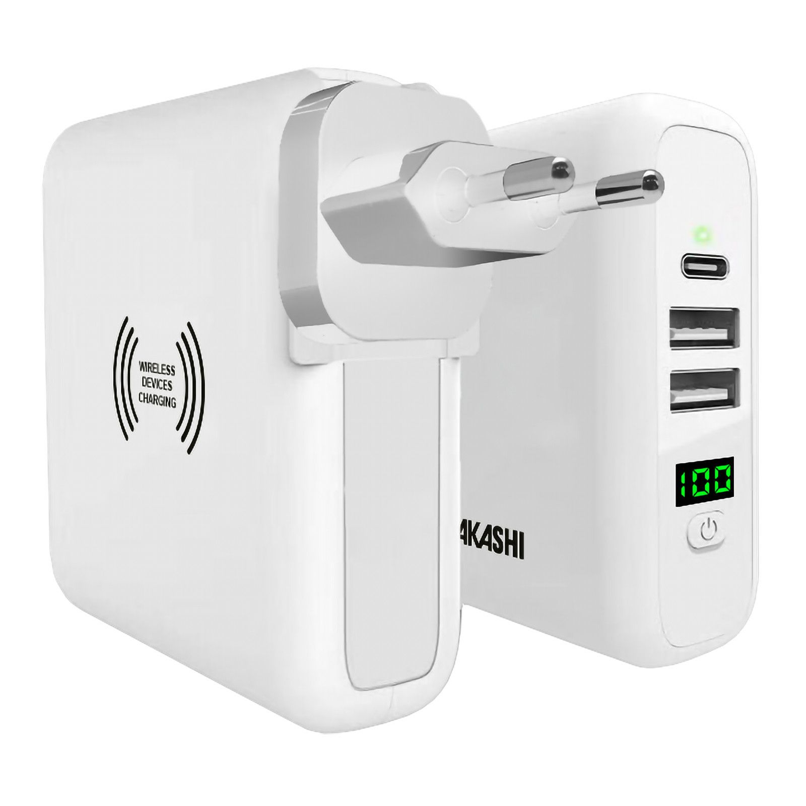 Akashi Altacuvwirl3usb Chargeur D'appareils Mobiles Écouteurs, Smartphone, Tablette Blanc Secteur Recharge Sans Fil Char