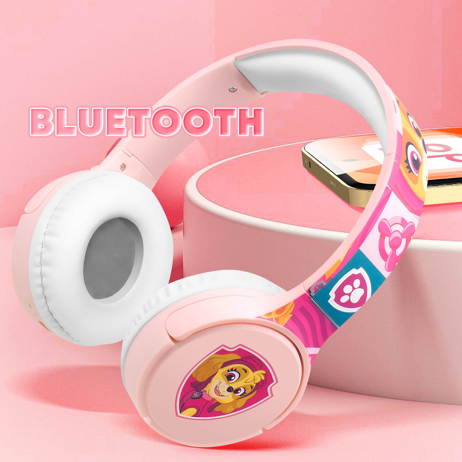 Casque Bluetooth Enfant Motif Stella Pat Patrouille Autonomie 20h Rose Forever