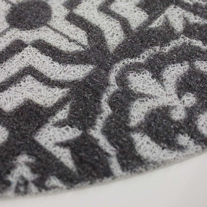 Tapis D'entrée Demi-lune "lisbonne" 45x75cm Gris