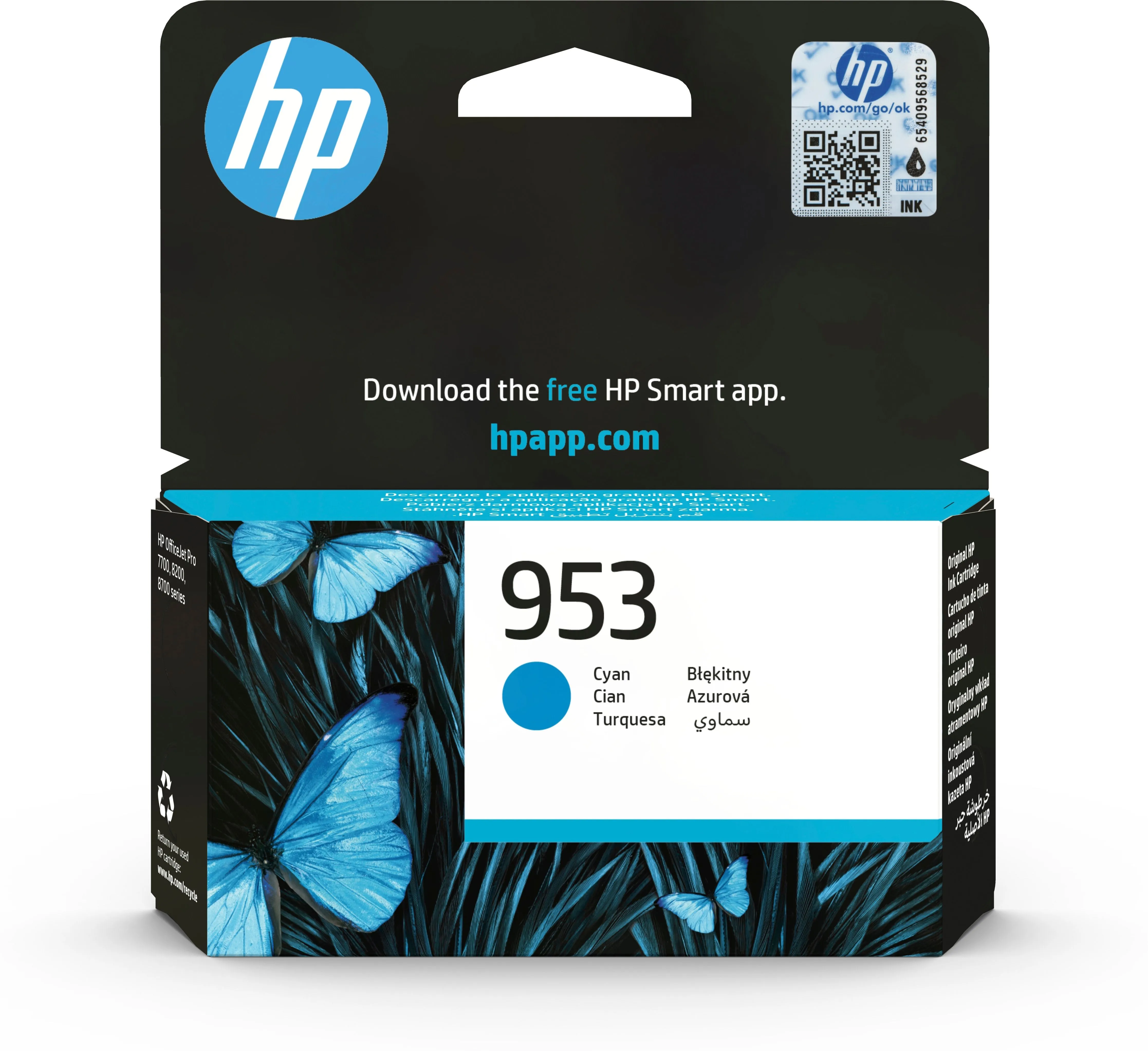 Product Image for HP 953 Cartouche d’encre cyan authentique