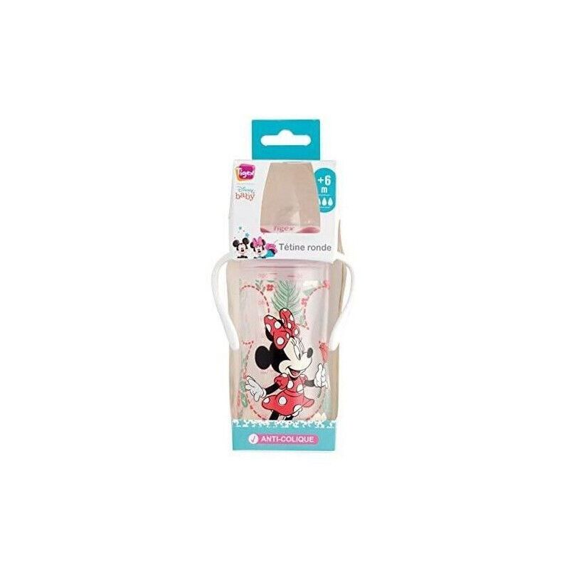 Tig Biberon D'apprentissage Minnie - Col Large - 3 Vitesses - 300 Ml - 6 Mois+