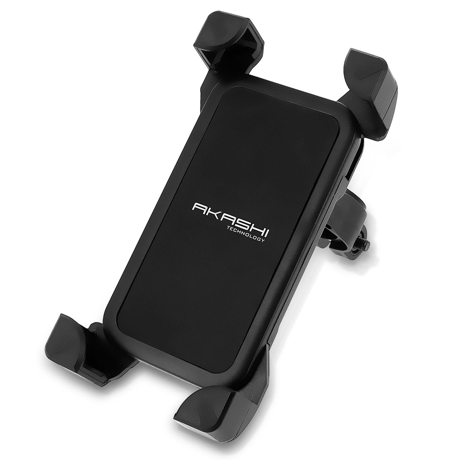 Support 2 Roue Smartphone/phablette 6,8" Fixation Guidon Rotatif 360° Akashi