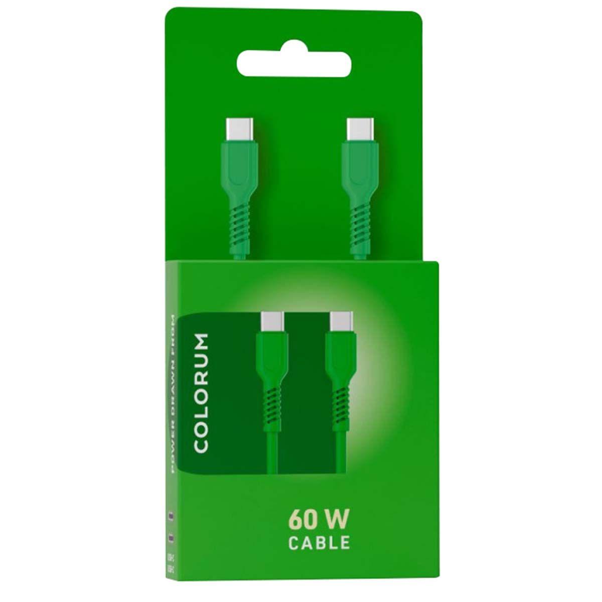 Câble De Charge 3a Et Synchro Usb-c Vers Usb-c 60w 1,8m Vert Forever