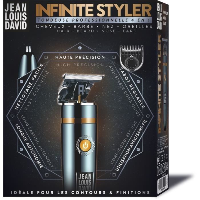 Tondeuse Multiusage 4 En 1 - Infinite Styler - Barbe, Contours, Précision, Nez &oreilles - Batterie Lithium-ion