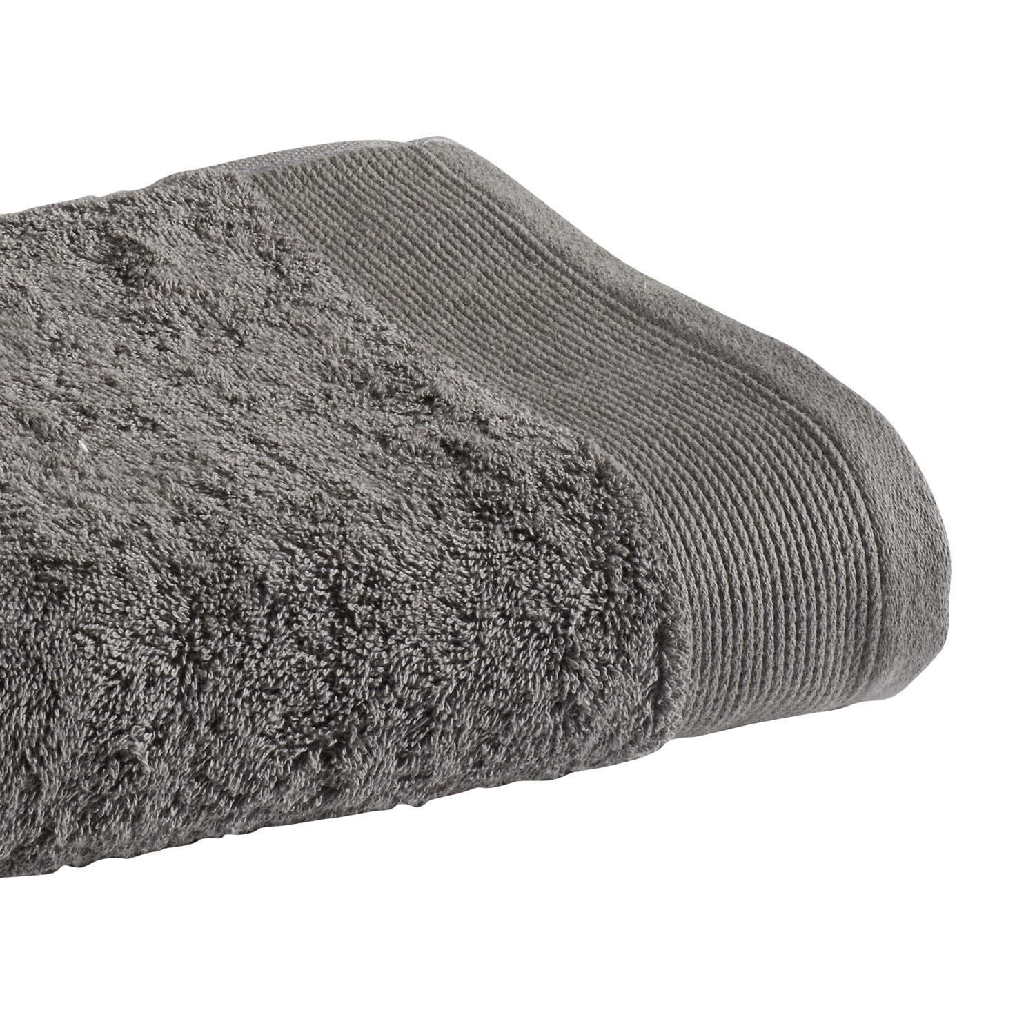 Serviette de bain gris en coton -70x140cm TEX HOME