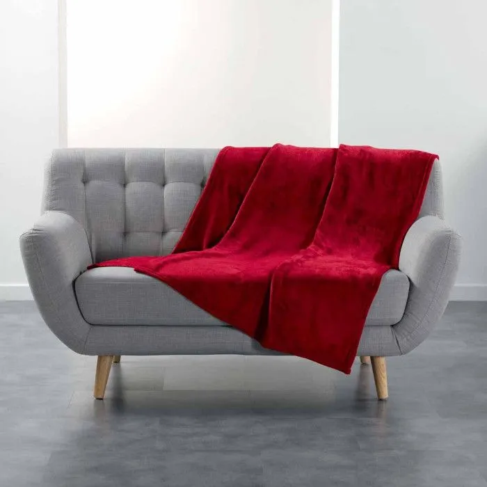 Product Image for Plaid Uni En Flanelle "flanou" 125x150cm Carmin