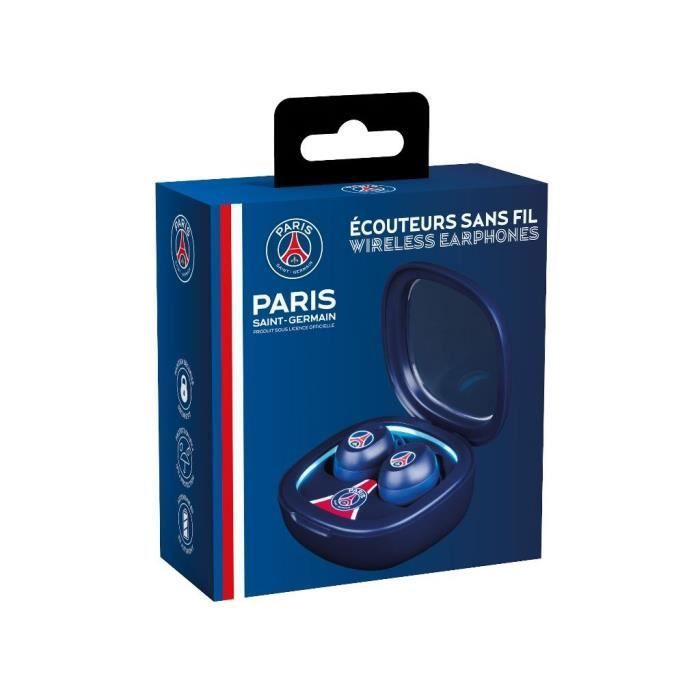 Écouteurs Sans Fil - Psg - Autonomie 8 H + 15 H Avec Boîtier - Résistance A L'eau Ipx4 - Bluetooth - Bleu