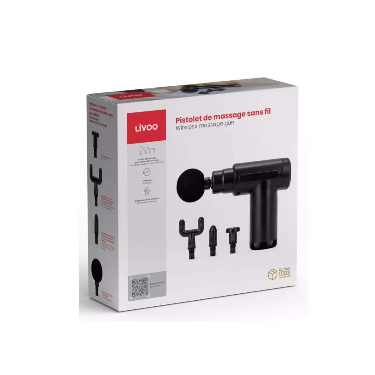 Pistolet De Massage Livoo Dos200